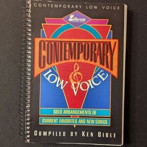 Contemporary Low Voice Solo Arrangements Music Book by Ken Bible Christian Music